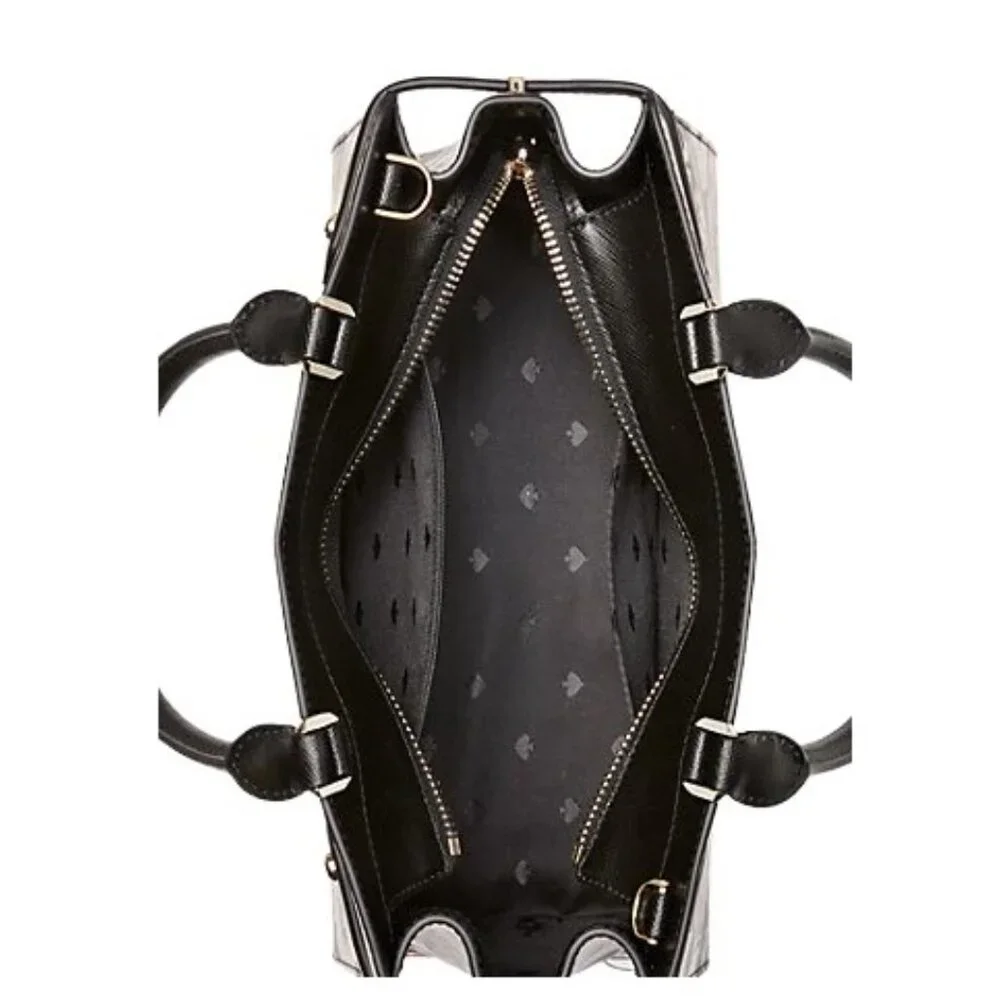 *NWOT* Kate Spade Pink and Black Staci Dahlia Floral Satchel - Picture 13 of 15